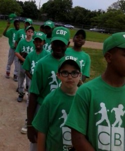 The Dream on Kids line up to shake hands with the opposing team following an exciting game.